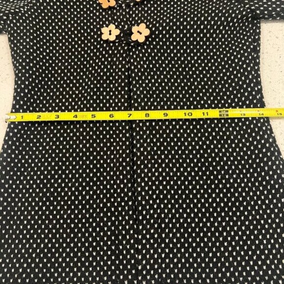 Handmade Pea Coat wWooden Flower Buttons Size XXS WMN12 Kids - Picture 7 of 9